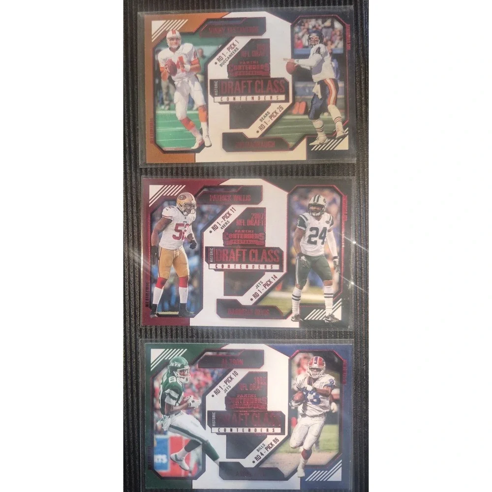 2024 Panini Contenders Historic Draft Class Red 3Card Lot #23 #8 & #9‎